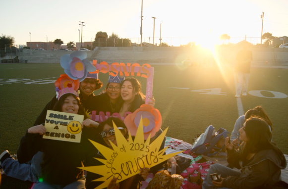 A group of senior friends at Senior Sunset. 